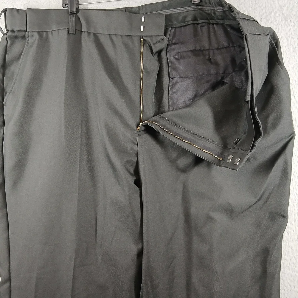 TopLine Uniforms 10089 Flat Front Black Work Dress Pants Size 50 Black